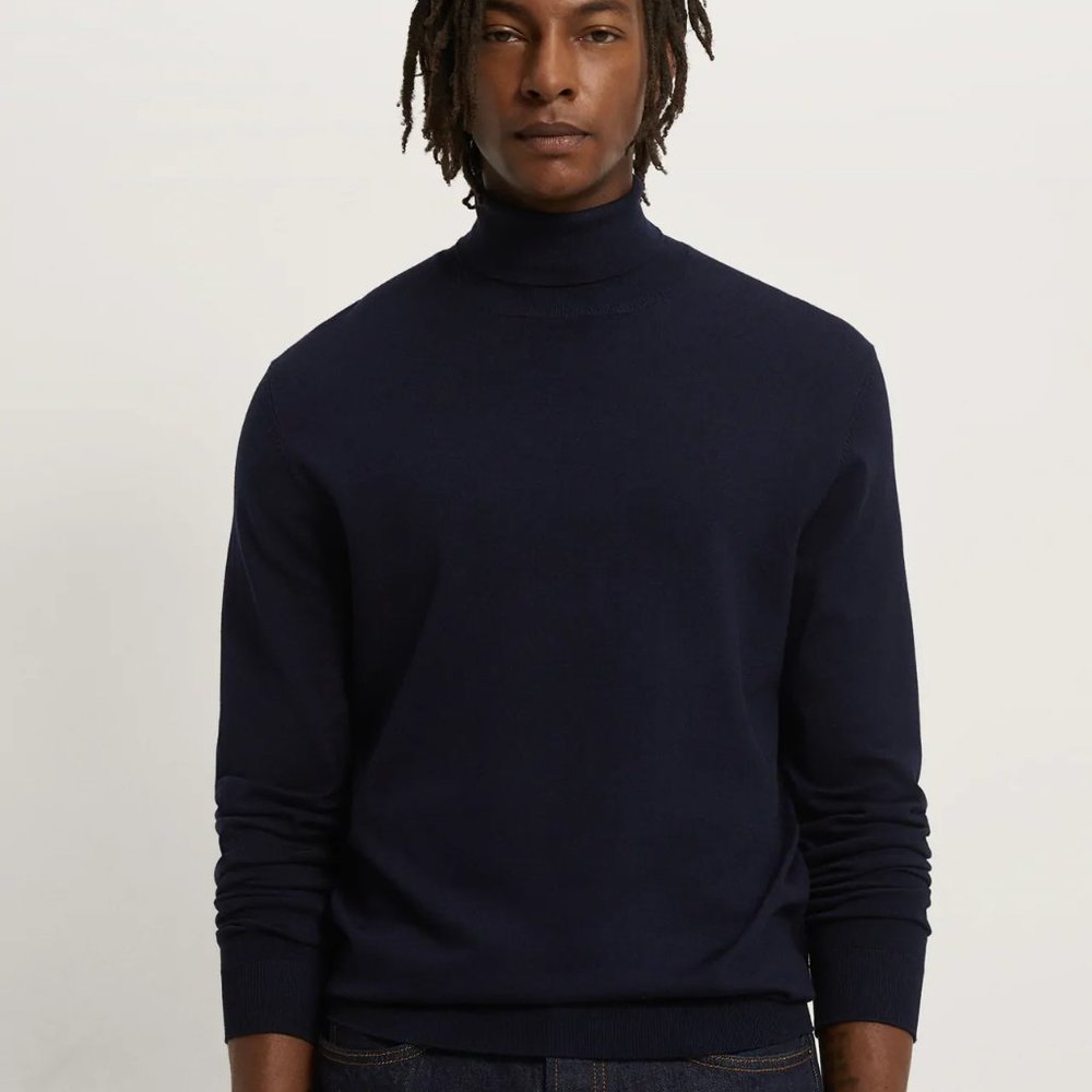 Zara Navy Turtle Neck
